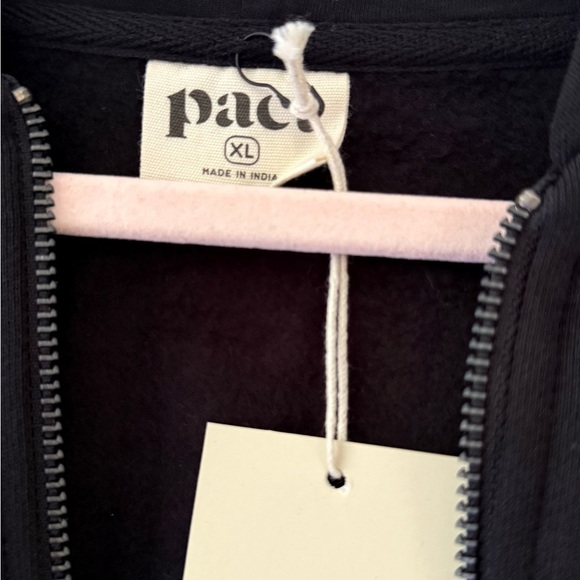 NEW XL Pact Organic Unisex Black One For All Full Zip Hoodie Organic Cotton - Picture 5 of 8